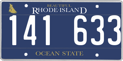 RI license plate 141633