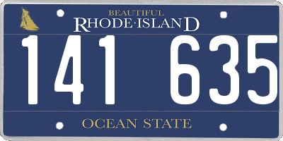 RI license plate 141635