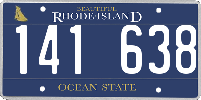 RI license plate 141638