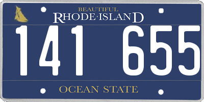 RI license plate 141655