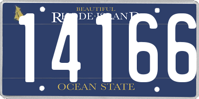 RI license plate 14166