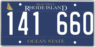 RI license plate 141660