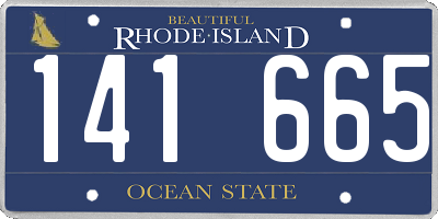 RI license plate 141665