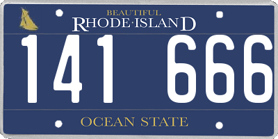 RI license plate 141666