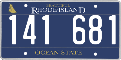 RI license plate 141681
