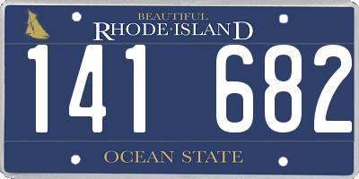 RI license plate 141682