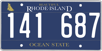 RI license plate 141687