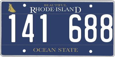 RI license plate 141688
