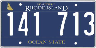 RI license plate 141713