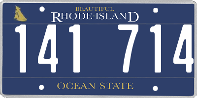 RI license plate 141714