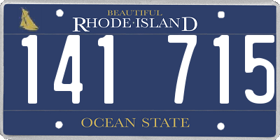 RI license plate 141715