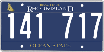 RI license plate 141717