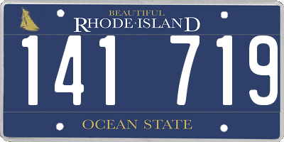 RI license plate 141719