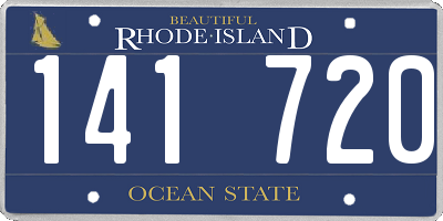 RI license plate 141720