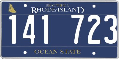 RI license plate 141723
