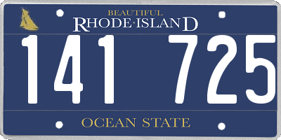 RI license plate 141725