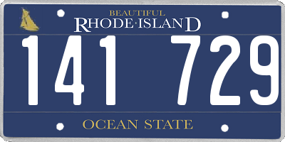 RI license plate 141729