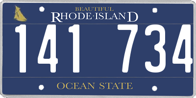 RI license plate 141734