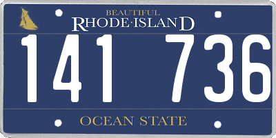 RI license plate 141736