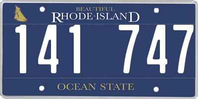 RI license plate 141747