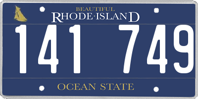 RI license plate 141749