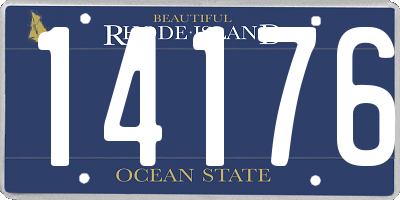 RI license plate 14176