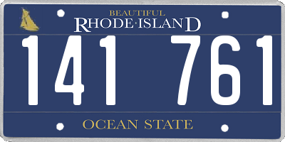RI license plate 141761