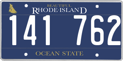 RI license plate 141762