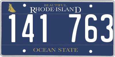 RI license plate 141763