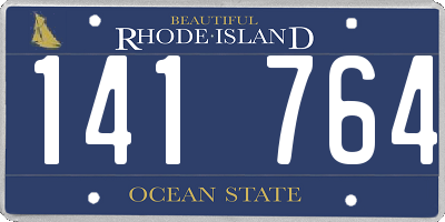 RI license plate 141764