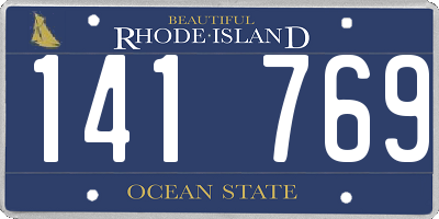 RI license plate 141769