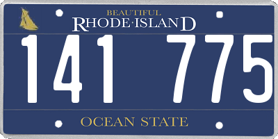 RI license plate 141775