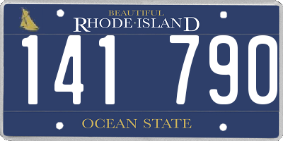 RI license plate 141790