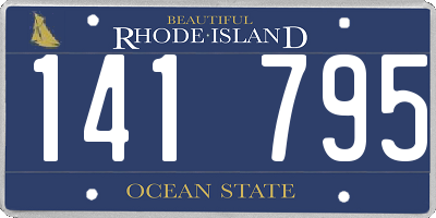 RI license plate 141795