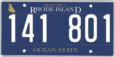 RI license plate 141801