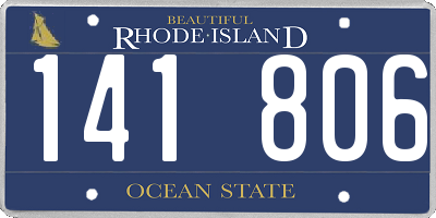 RI license plate 141806