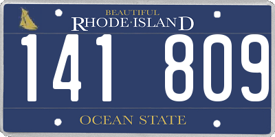 RI license plate 141809