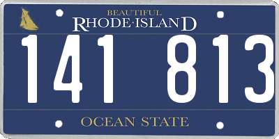 RI license plate 141813