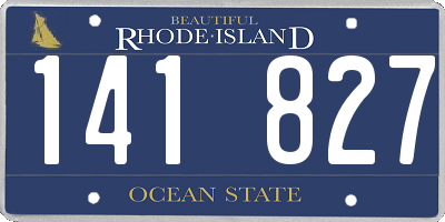 RI license plate 141827