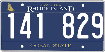 RI license plate 141829