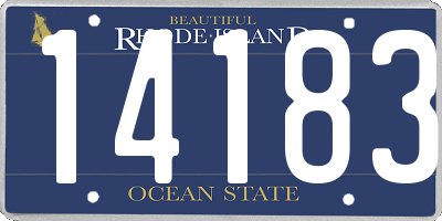 RI license plate 14183