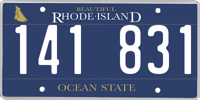 RI license plate 141831