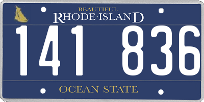 RI license plate 141836