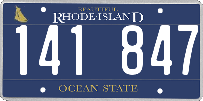 RI license plate 141847