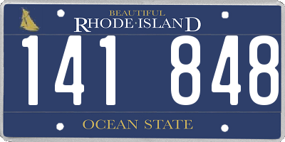 RI license plate 141848
