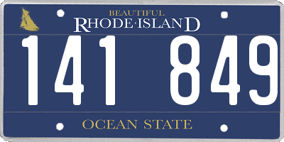 RI license plate 141849