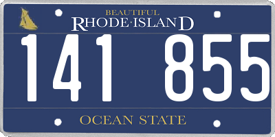 RI license plate 141855