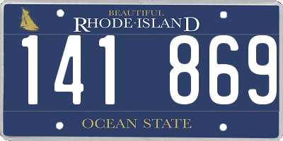 RI license plate 141869