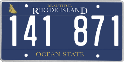 RI license plate 141871