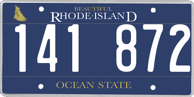 RI license plate 141872